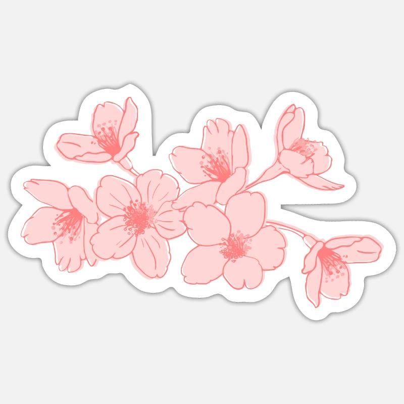 Sakura - Sticker size S (10 x 10 cm) - white matte