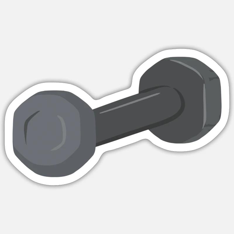 Dumbbell Symbol Dumbbell - Sticker size S (10 x 10 cm) - white matte