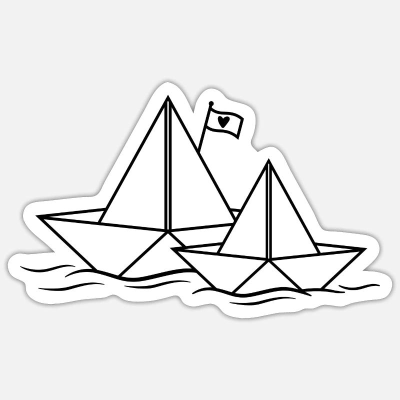 papership - Sticker size S (10 x 10 cm) - white matte
