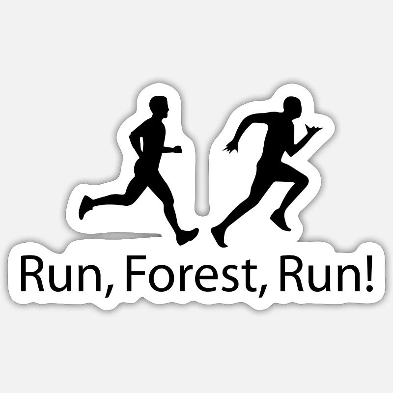 Marathon Running Run jogging - Sticker size S (10 x 10 cm) - white matte