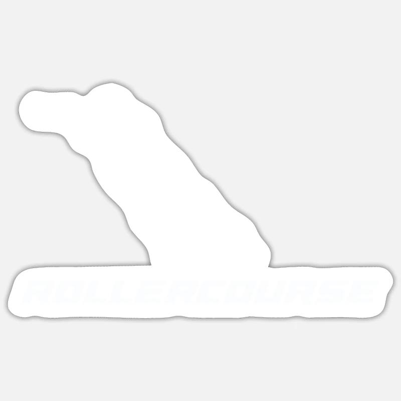 Rollercourse speester white Sticker size S (10 x 10 cm)
