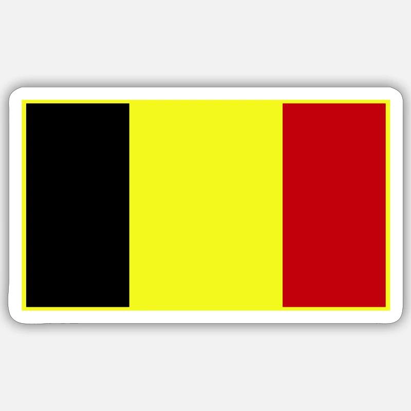 Anpassbare dreifarbige Flagge - Sticker Größe S (10 x 10 cm) - Mattweiß