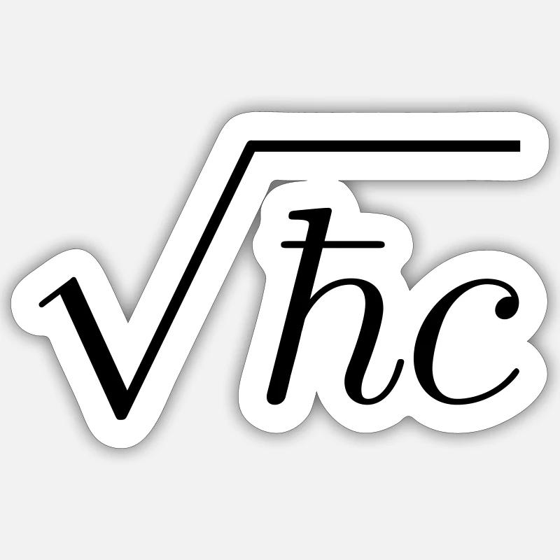 Quantum d’action et vitesse de la lumière Sticker taille S (10 x 10 cm)