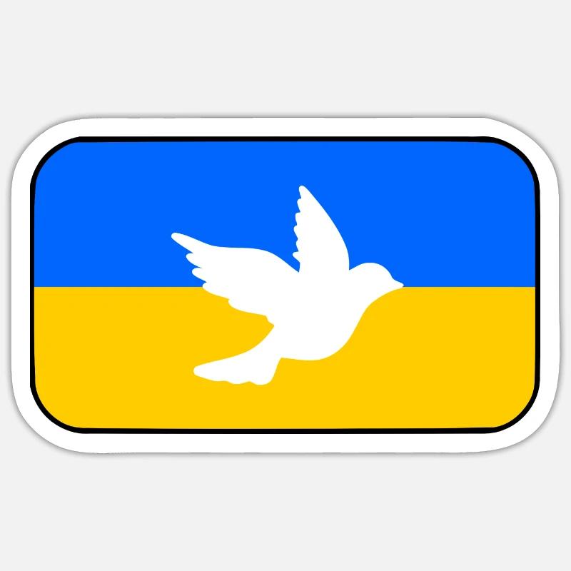 Ukraine - Sticker Größe S (10 x 10 cm) - Mattweiß