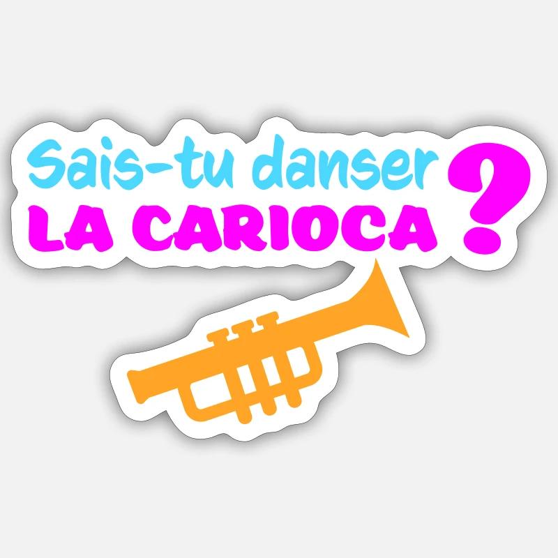 carioca - Sticker taille S (10 x 10 cm) - blanc mat