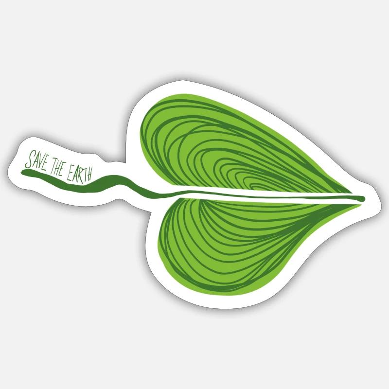 Feuille - Sticker taille S (10 x 10 cm) - blanc mat