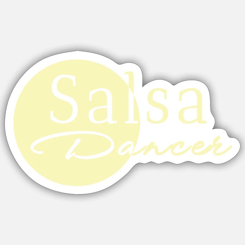 Salsa Dancer yellow Sticker Größe S (10 x 10 cm)