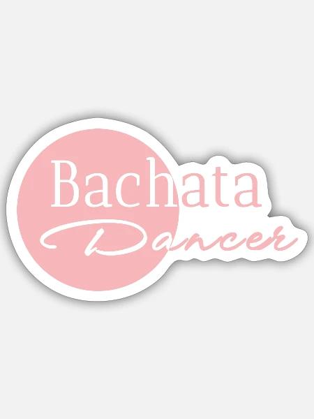 Bachata Dancer rosé - Sticker Größe S (10 x 10 cm) - Mattweiß
