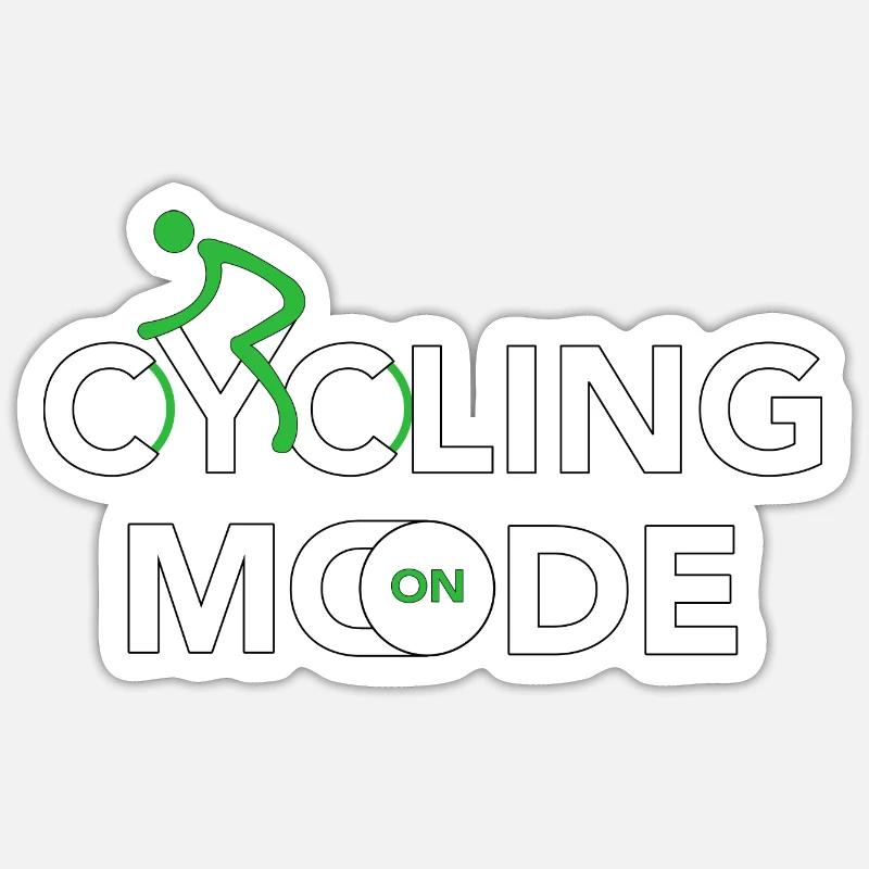 Mode cyclisme activé - Vélo Sticker taille S (10 x 10 cm)