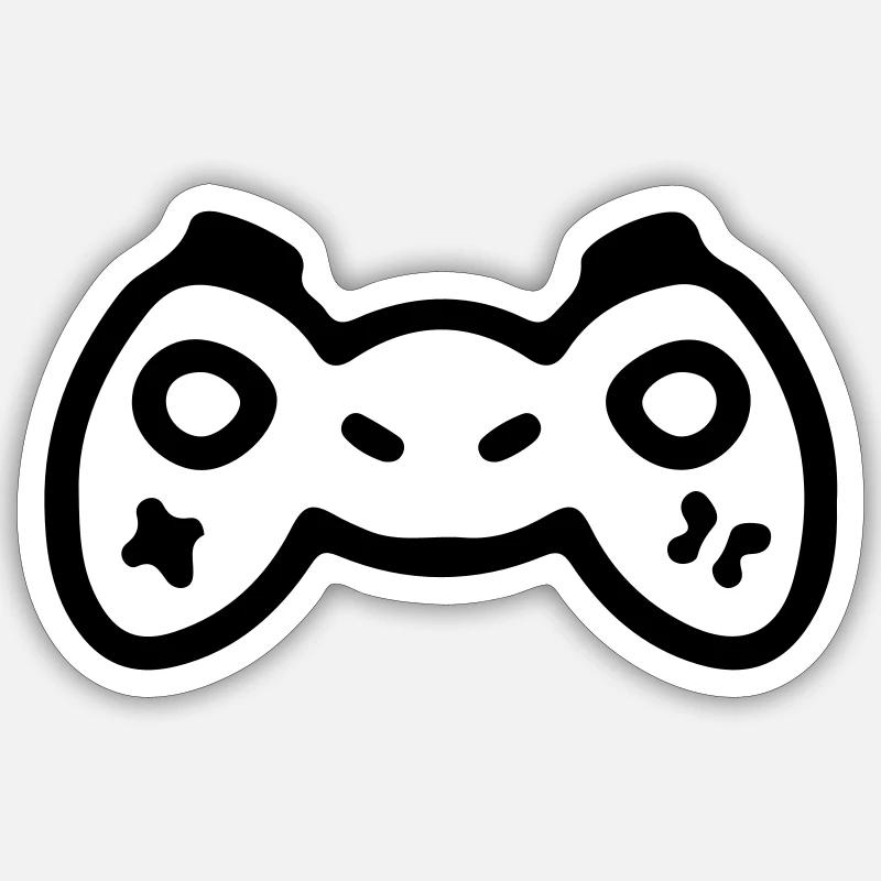 Controller Gamer Zocker Konsole Zocken - Sticker Größe S (10 x 10 cm) - Mattweiß