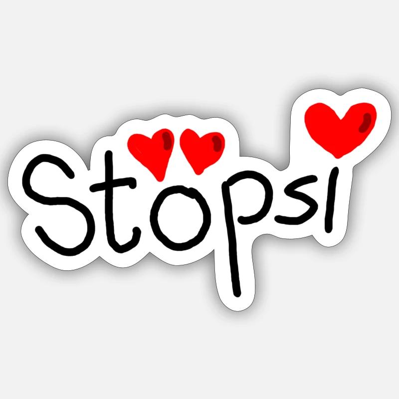 Stöpsel Stöpsi mit Herzchen Sticker Größe S (10 x 10 cm)