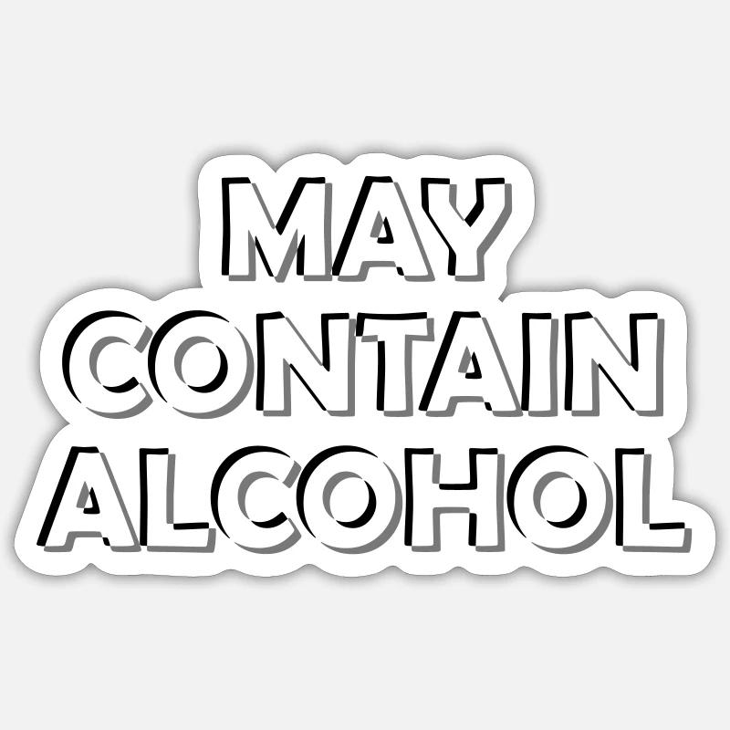 Peut contenir de l’alcool Flou - Sticker taille S (10 x 10 cm) - blanc mat
