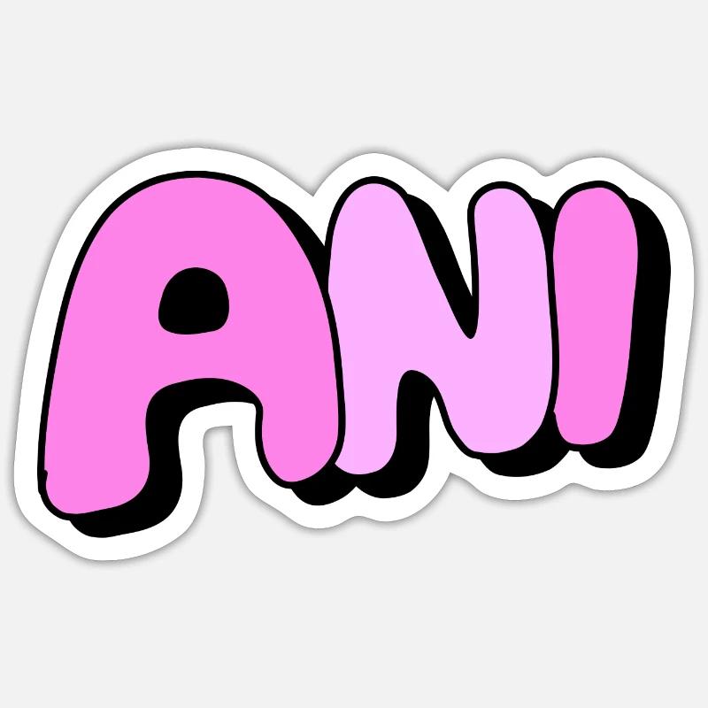 Ani - Sticker Größe S (10 x 10 cm) - Mattweiß