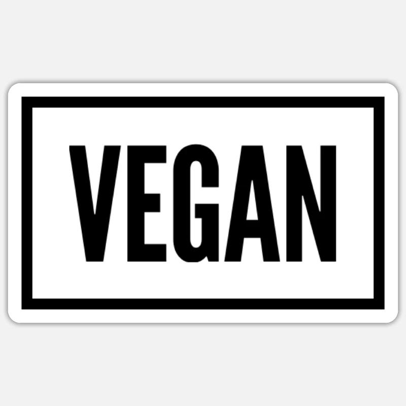 Végétalien Sticker taille S (10 x 10 cm)