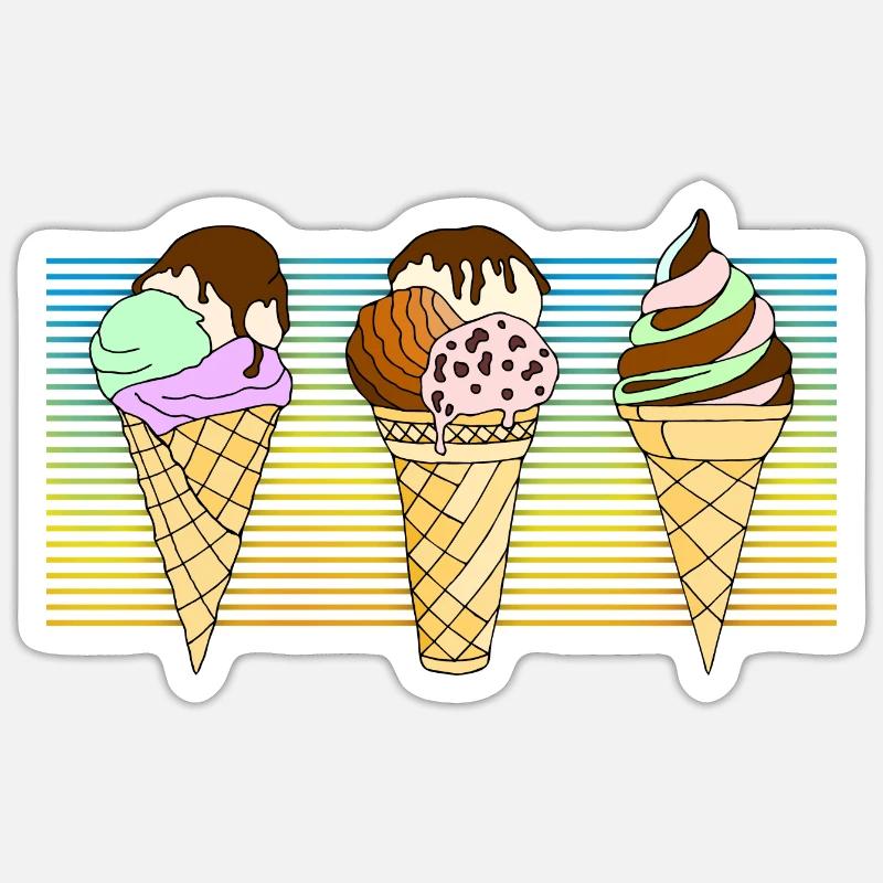 Eis Sticker Größe S (10 x 10 cm)