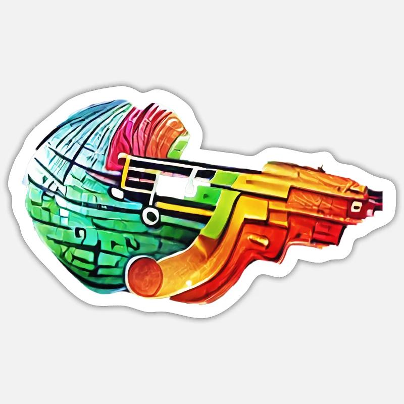 Chose colorée Sticker taille S (10 x 10 cm)