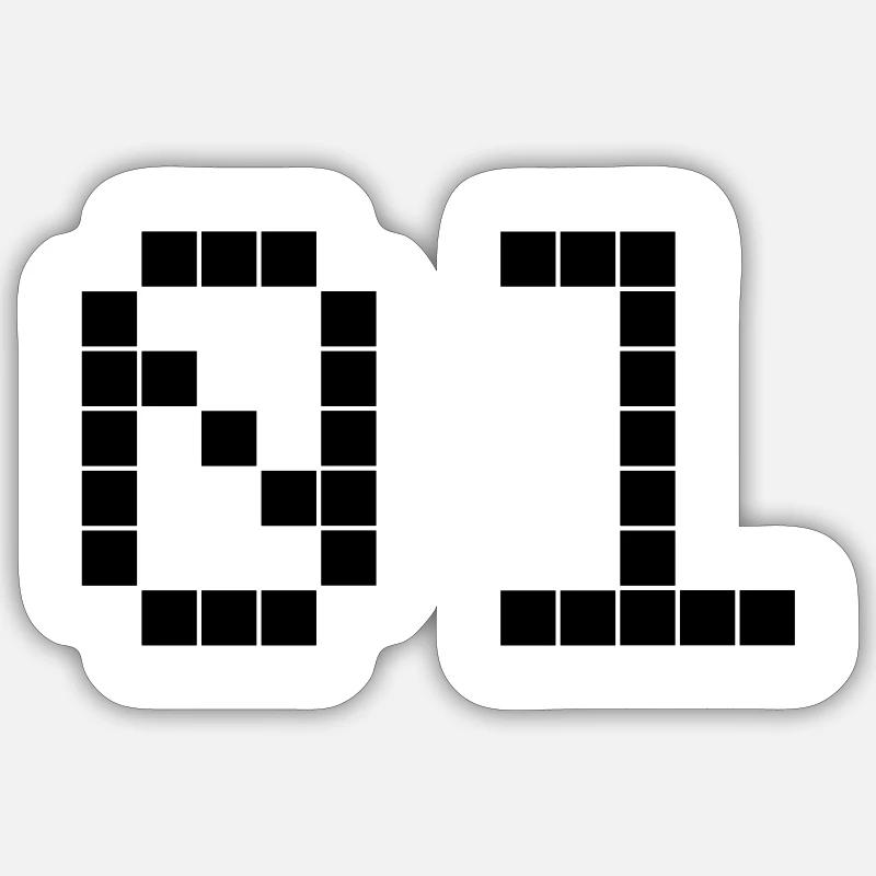 01 - Équipe - Équipage - Sticker taille S (10 x 10 cm) - blanc mat