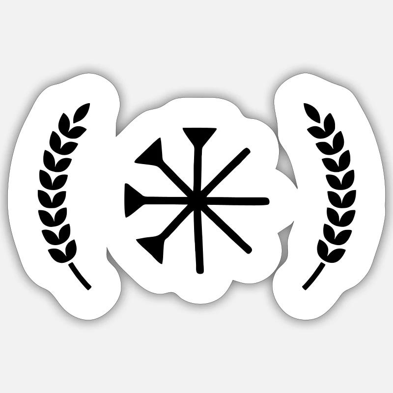 Ezidxan - Sticker taille S (10 x 10 cm) - blanc mat