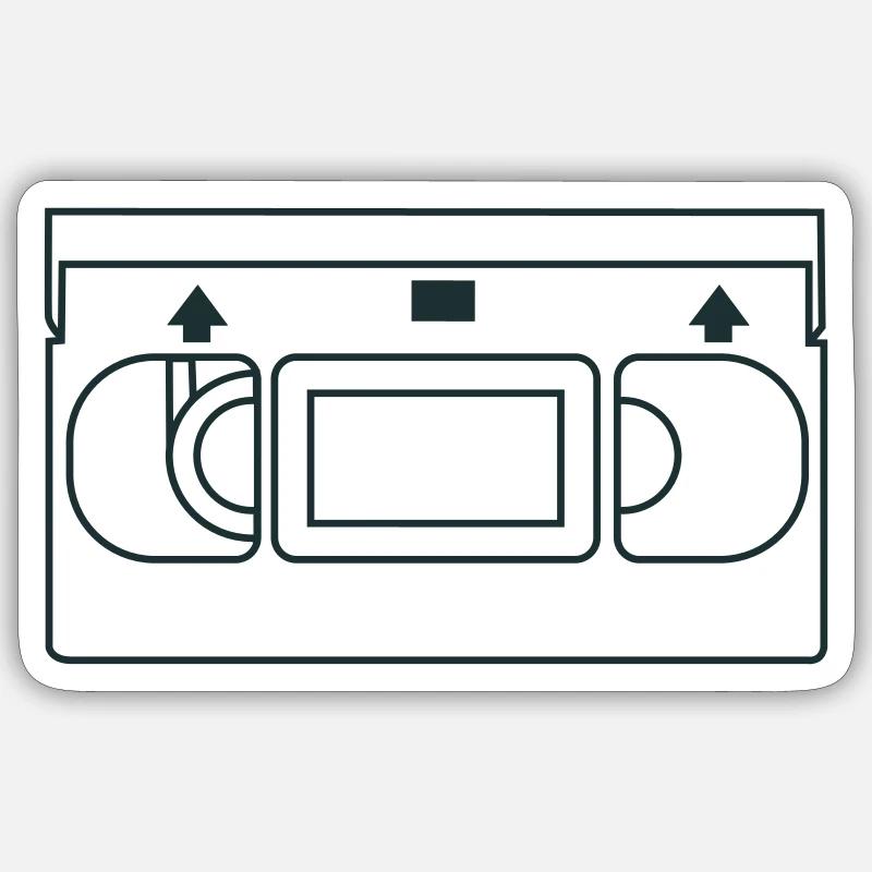vhs tape Sticker size S (10 x 10 cm)