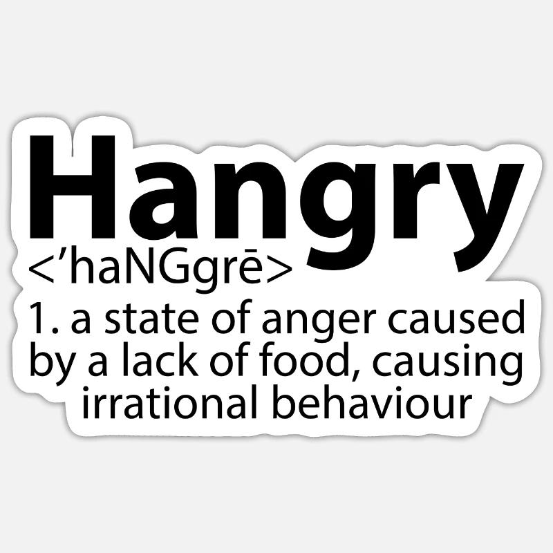 Hangry Definition 2 - Sticker size S (10 x 10 cm) - white matte