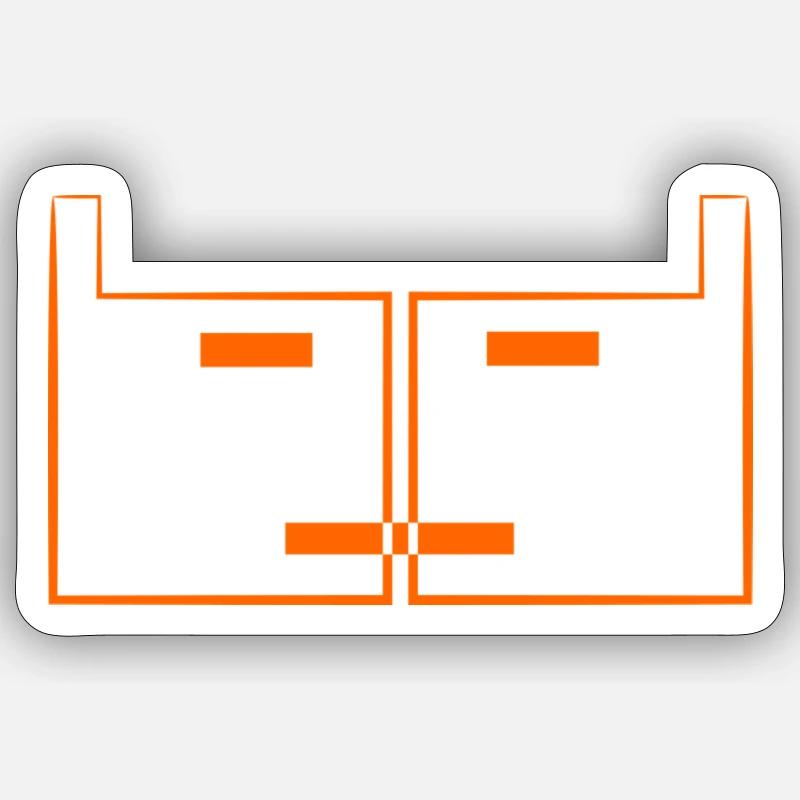outil de visage - Sticker taille S (10 x 10 cm) - blanc mat