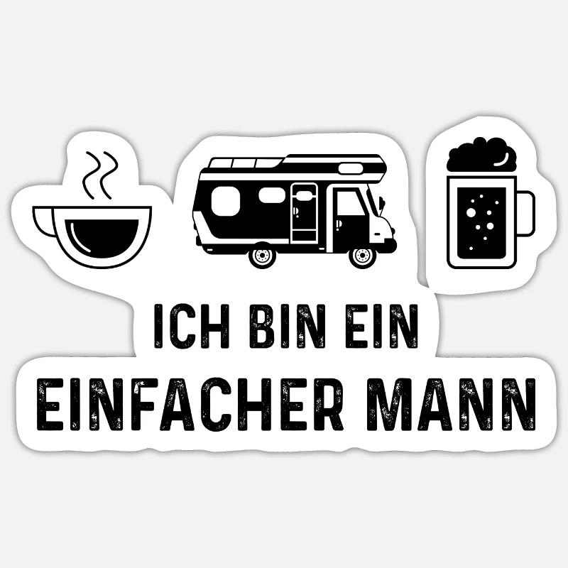 Ich bin ein Einfacher Mann - Sticker Größe S (10 x 10 cm)