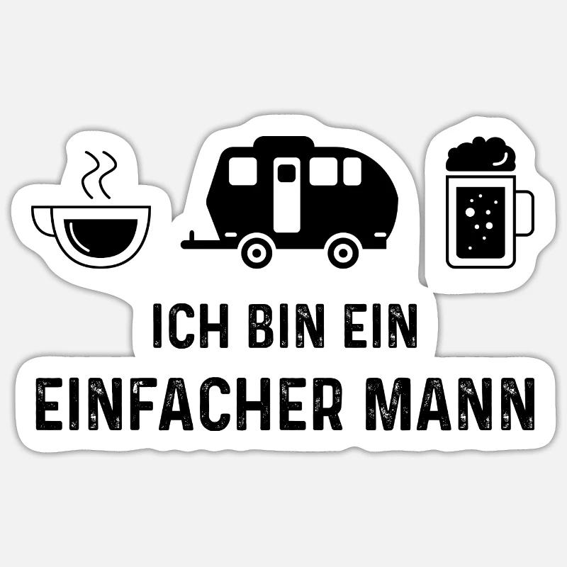 Ich bin ein Einfacher Mann 2 - Sticker Größe S (10 x 10 cm)
