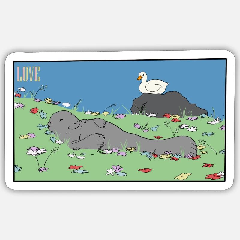Lamentin | - Sticker Größe S (10 x 10 cm) - Mattweiß