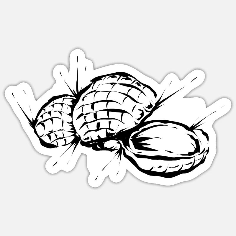 Erdnuss Sticker Größe S (10 x 10 cm)