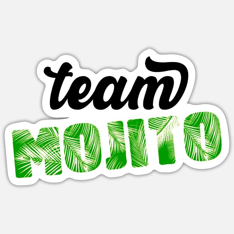 Team MOJITO - Sticker Größe S (10 x 10 cm) - Mattweiß