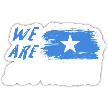 Wir sind Somalia - Sticker Größe S (10 x 10 cm) - Mattweiß - Vorne