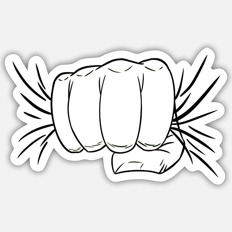 Der Griff - Sticker Größe S (10 x 10 cm) - Mattweiß