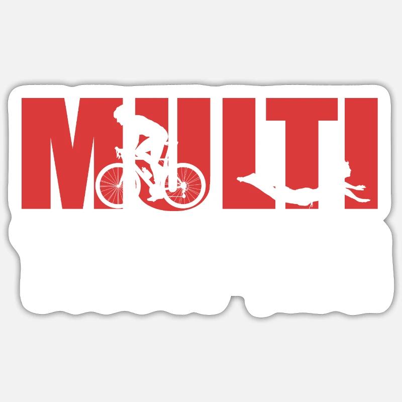 Poison cycliste multitâche Sticker taille S (10 x 10 cm)