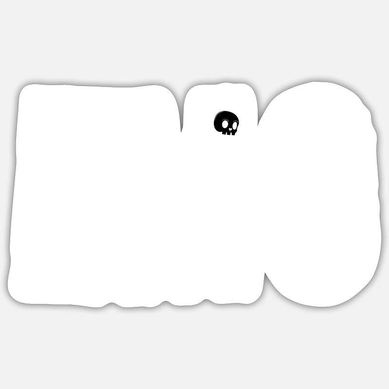 emo - Sticker taille S (10 x 10 cm) - blanc mat