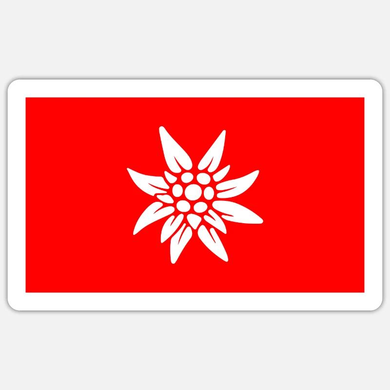 Drapeau suisse - Sticker taille S (10 x 10 cm) - blanc mat