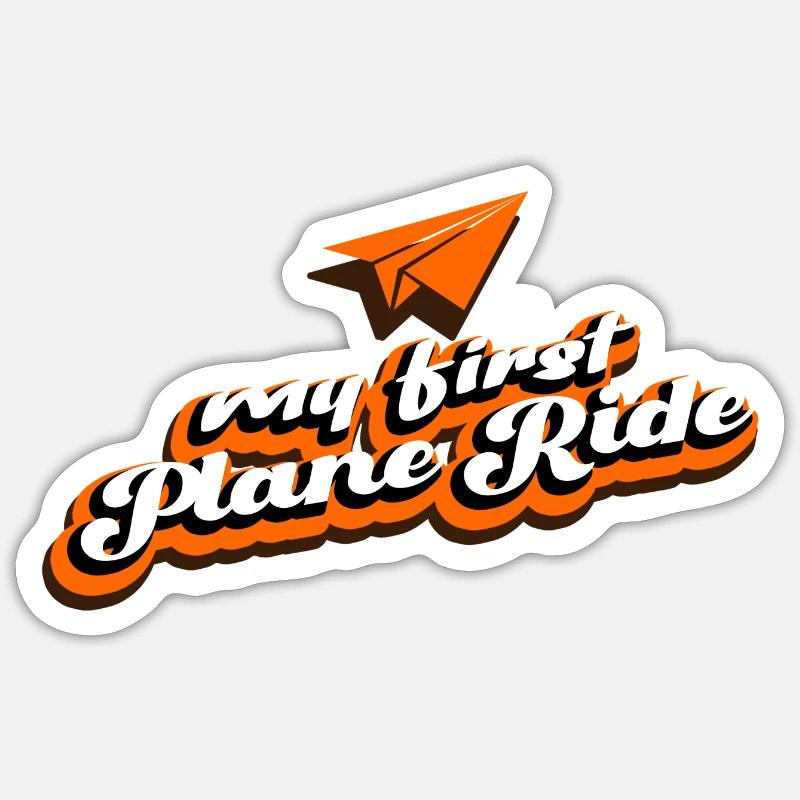 My First Plane Ride 34 Sticker Größe S (10 x 10 cm)