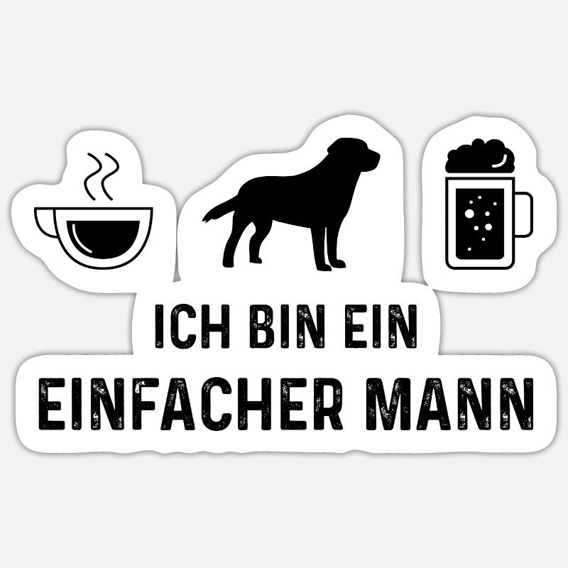 Ich bin ein Einfacher Mann - Sticker Größe S (10 x 10 cm)