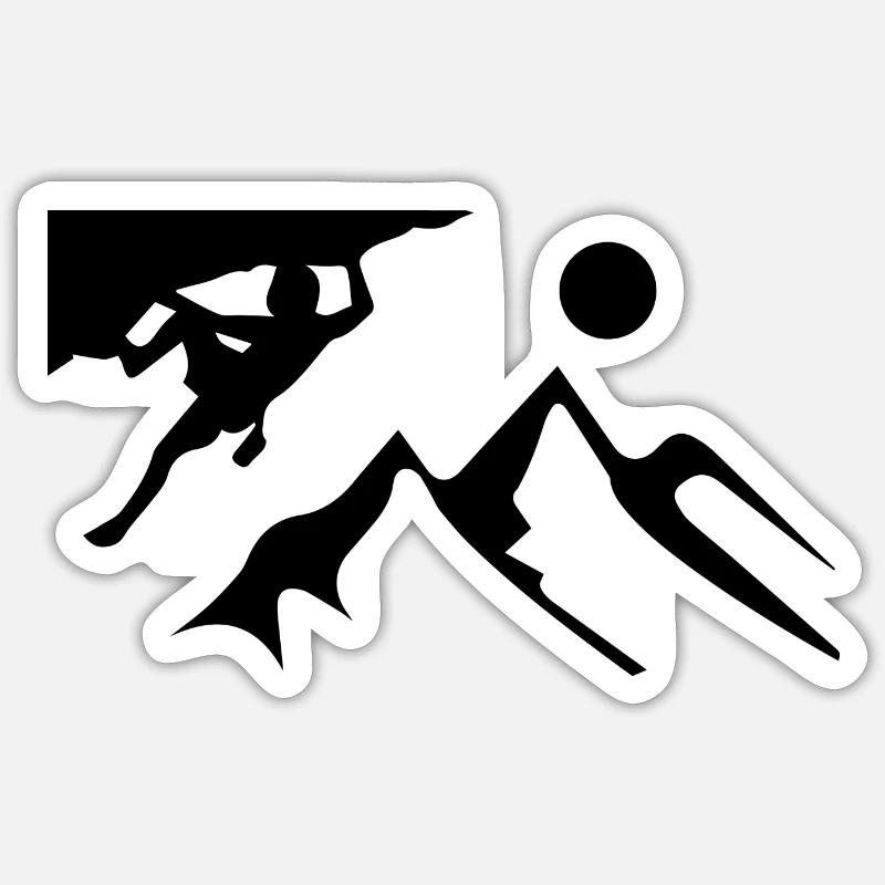 escalade - Sticker taille S (10 x 10 cm) - blanc mat