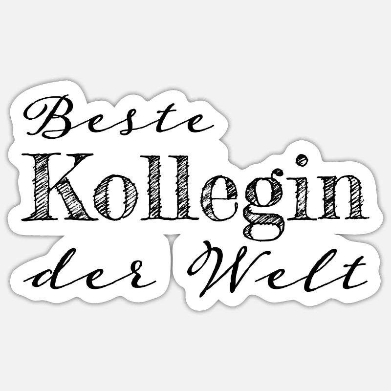Kollegin Abschiedsgeschenk Geschenkidee Sticker Größe S (10 x 10 cm)