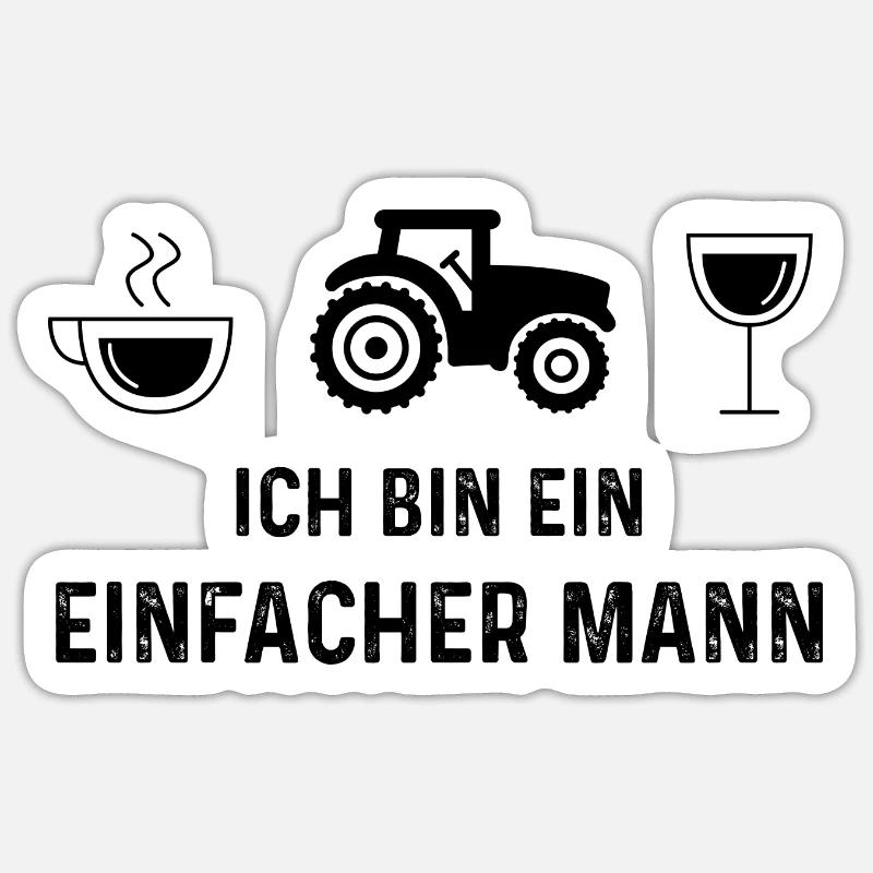 ICH BIN EIN EINFACHER MANN - (2) Sticker Größe S (10 x 10 cm)
