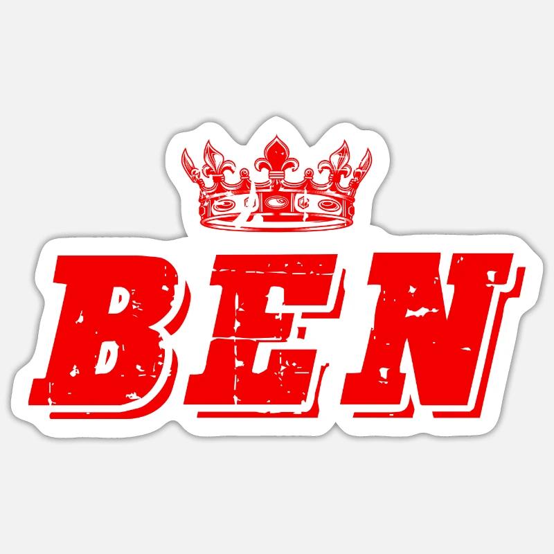 Benoît - Sticker taille S (10 x 10 cm) - blanc mat