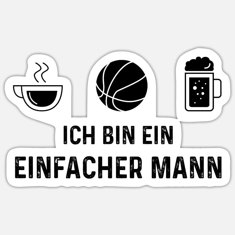 Ich bin ein Einfacher Mann - Sticker Größe S (10 x 10 cm)