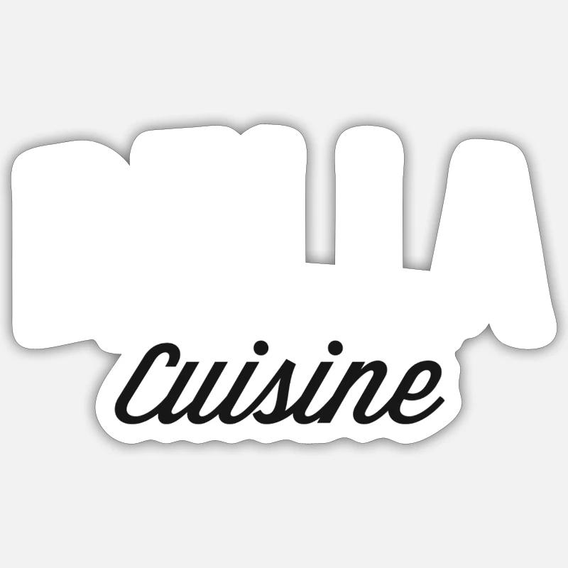 Bella Kitchen Typography - Sticker size S (10 x 10 cm) - white matte