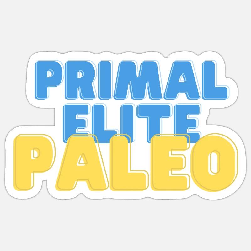 Primal Elite Paleo - Sticker Größe S (10 x 10 cm) - Mattweiß