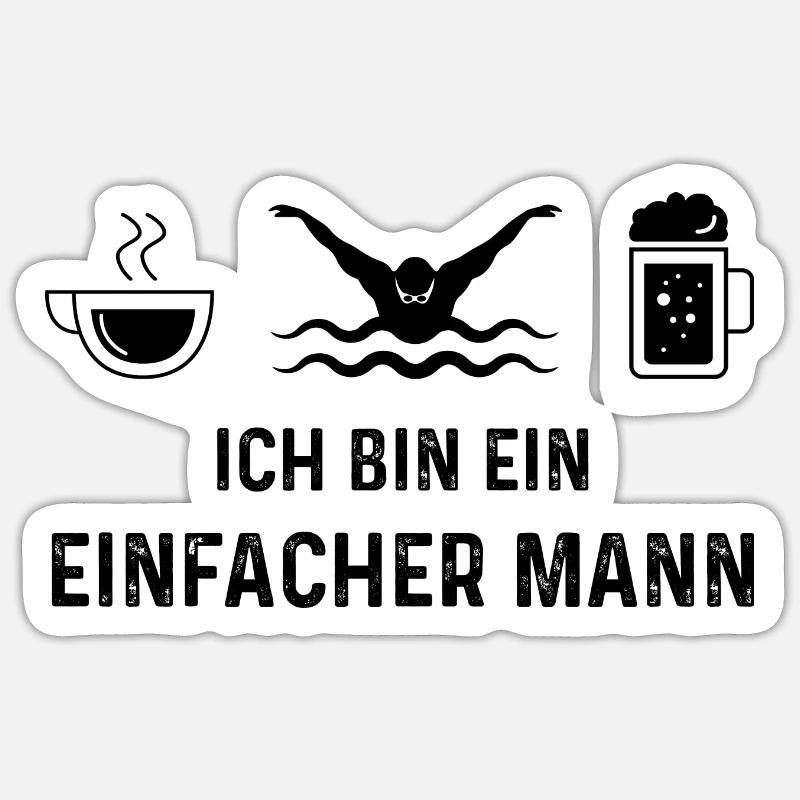 Ich bin ein Einfacher Mann - Sticker Größe S (10 x 10 cm)