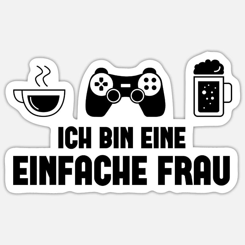 Ich bin ein Einfache Frau - Sticker Größe S (10 x 10 cm)