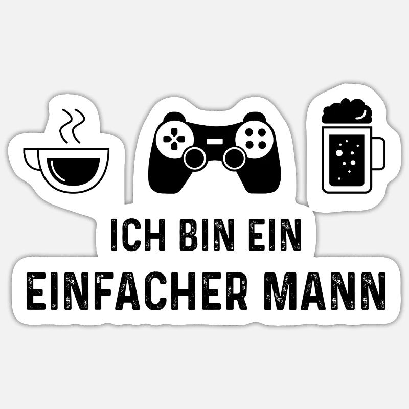 Ich bin ein Einfacher Mann - Sticker Größe S (10 x 10 cm)