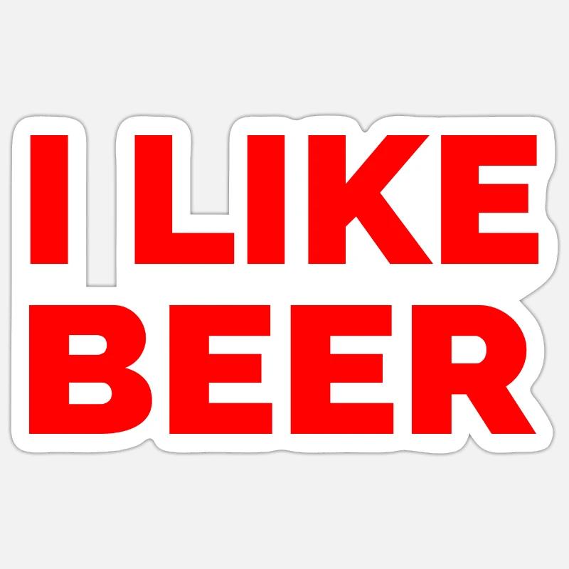 Beer - Sticker size S (10 x 10 cm) - white matte