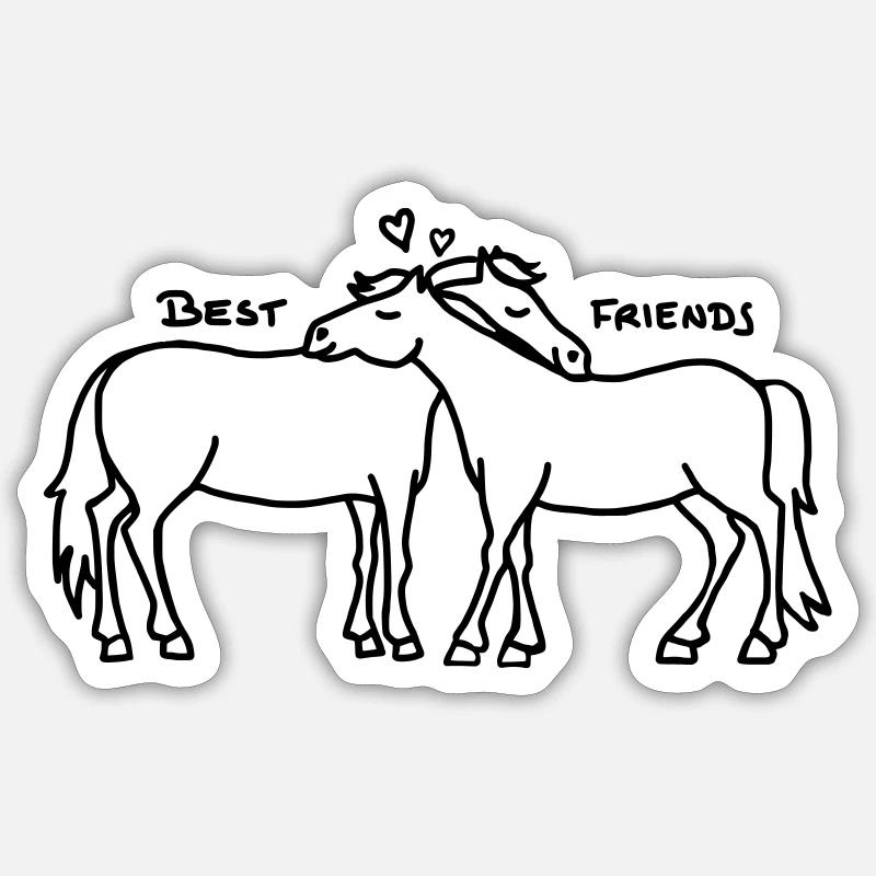 Migliori amici Sticker formato S (10 x 10 cm)