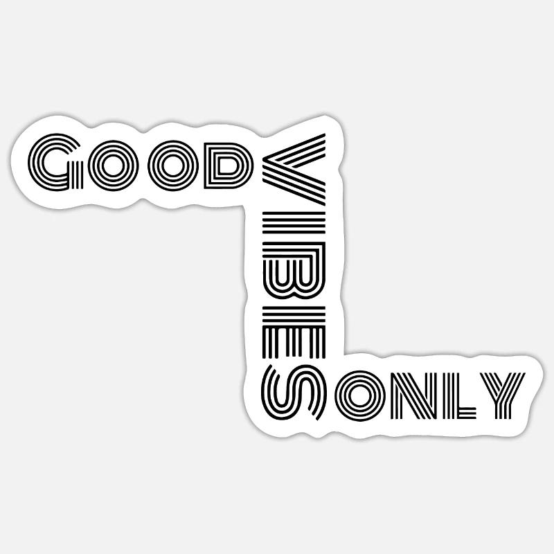 Good vibes Only - Sticker size S (10 x 10 cm) - white matte
